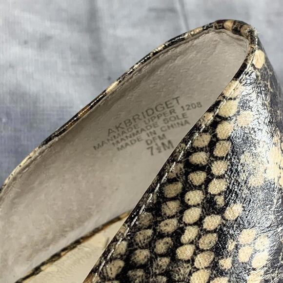 Anne Klein Womens Faux Snakeskin D’Orsay Pointed Toe Heels Shoes Size 7.5M - Picture 5 of 9